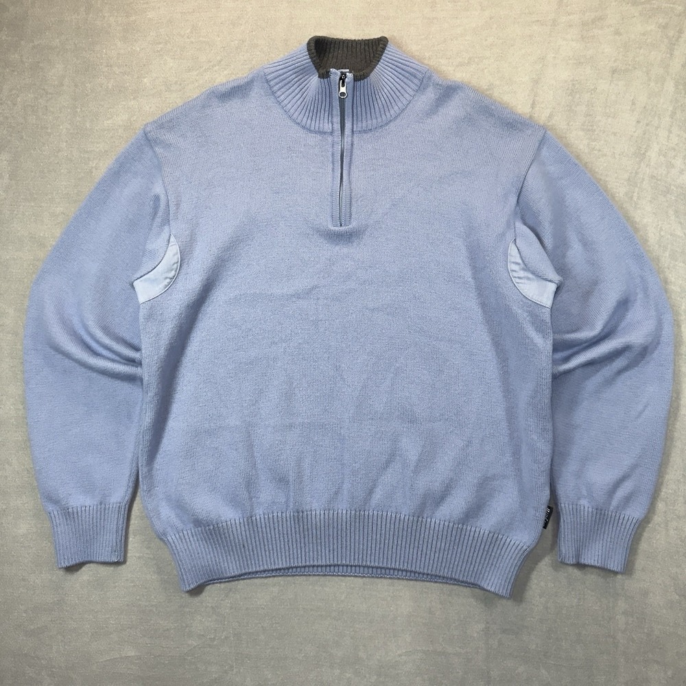 Beretta Wool Sweater 1/4 Zip Hunting Shooting Jacket Mens XXXL 3XL Blue Italy‎